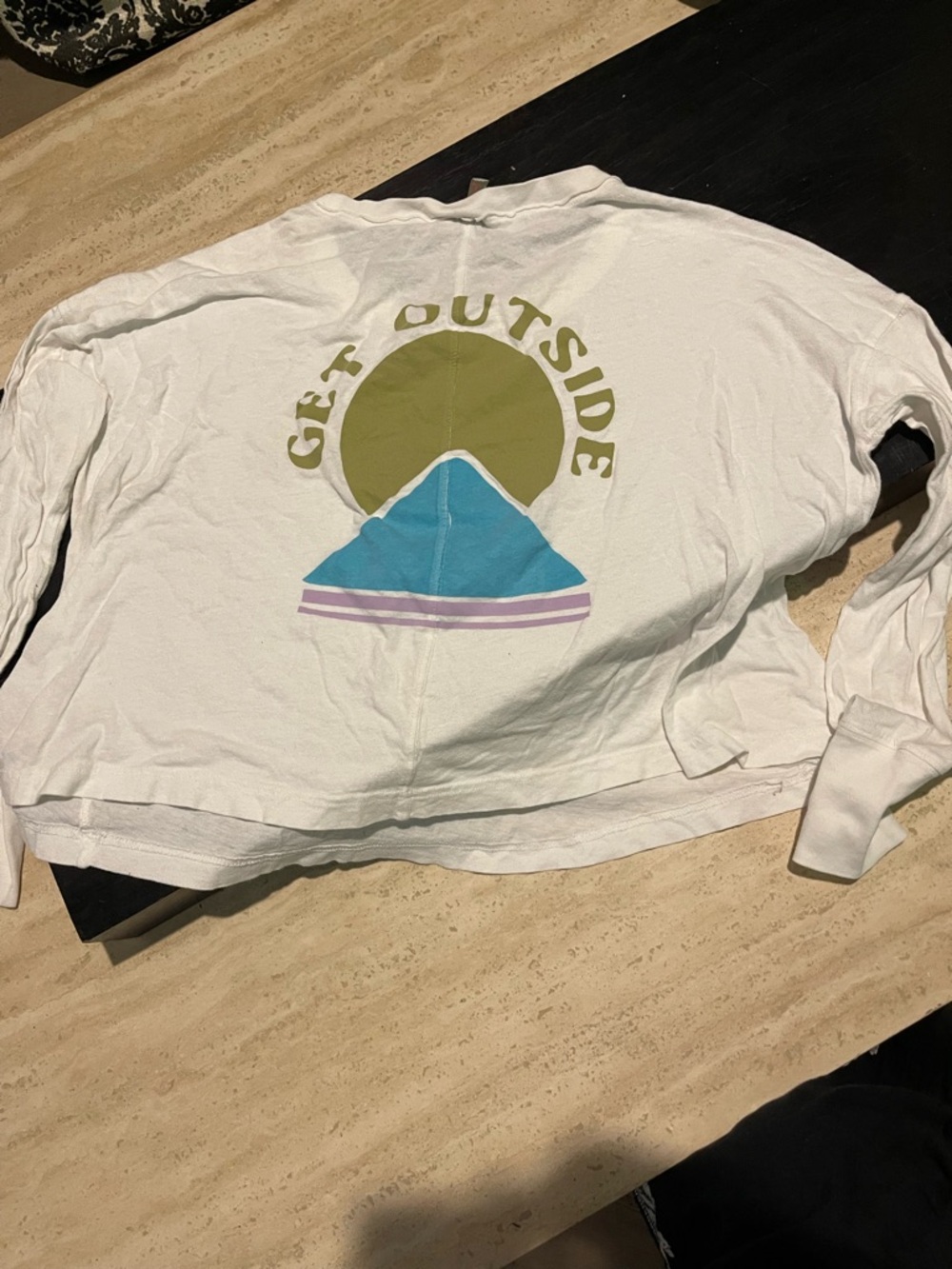 Get Outside Graphic Long-Sleeve Tee - White